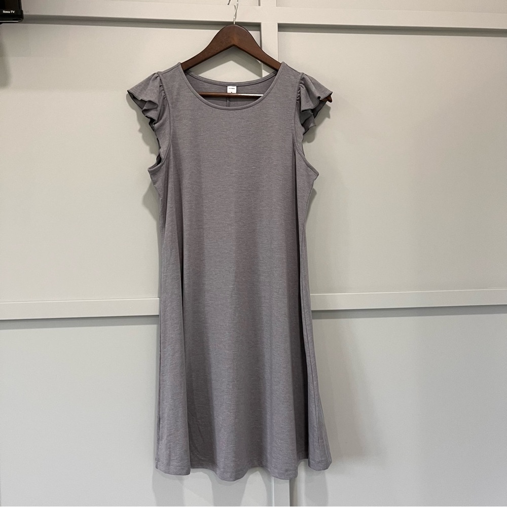 Old Navy | dress with flutter ruffle sleeve M